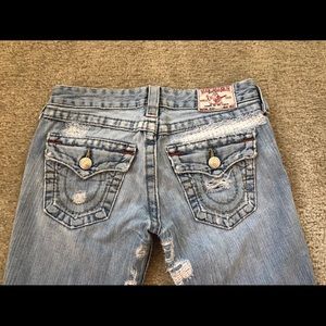 True Religion Distressed Straight Leg 33” inseam